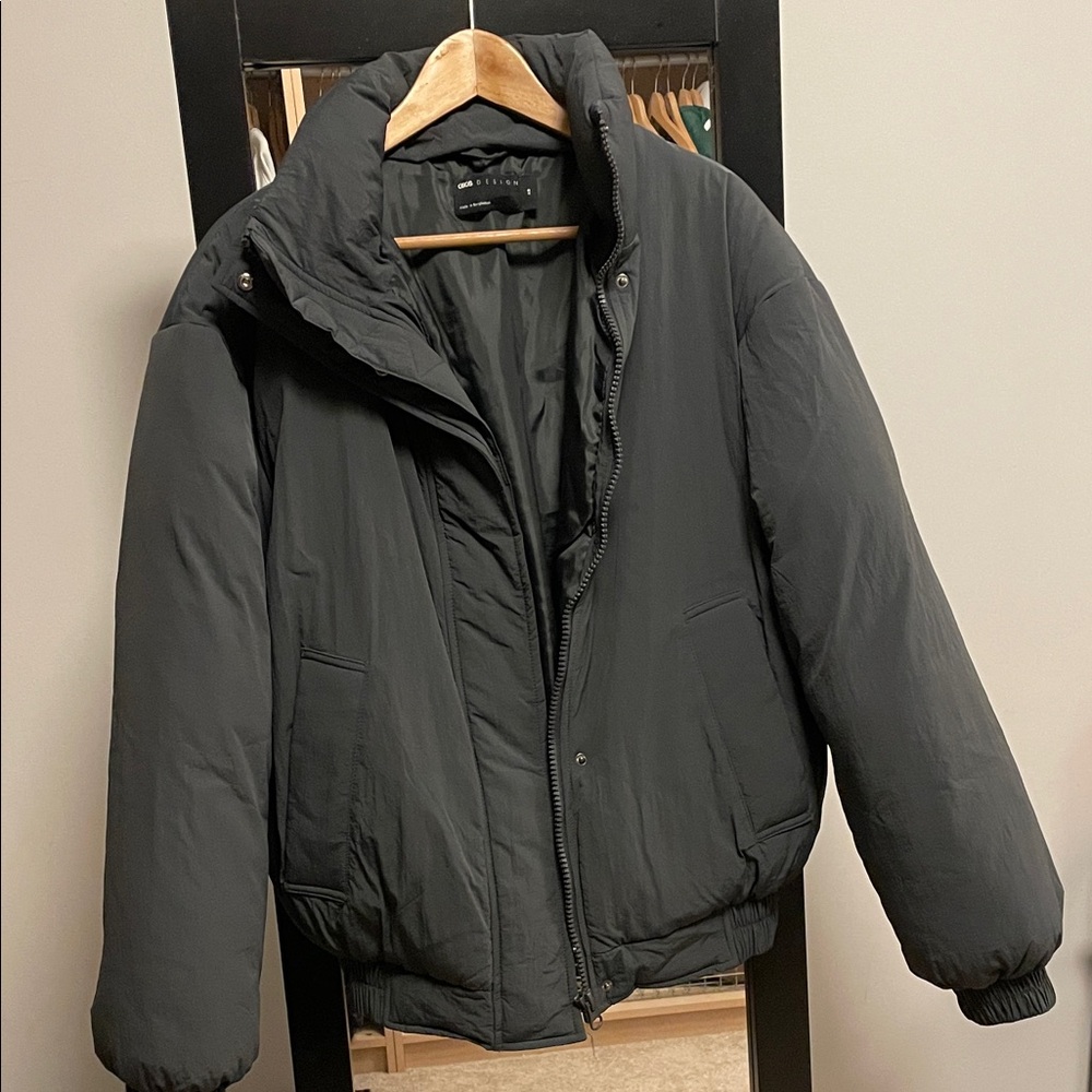 BOGO ASOS Dark Gray Puffer Jacket Size XS